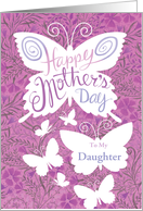 For Daughter Mother’s Day Butterfly Floral card