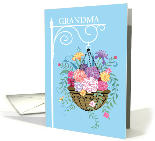 Grandmother Unconditional Love Mother's Day Hanging Basket card