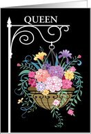 Queen Shepherds Hook Hanging Basket Mother’s Day card