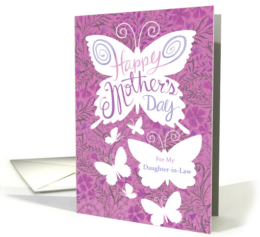 For My Daughter in Law Mother's Day Butterfly Floral card (1681990)