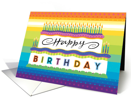 Birthday Cake Hand Lettering card (1684376)