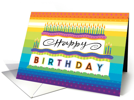 Birthday Cake Hand Lettering card (1684376)