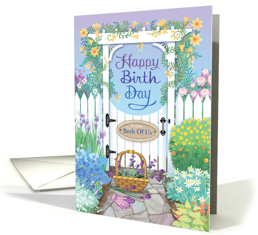 From Both Of Us Birthday Flowering Garden Pagoda card (1685870)