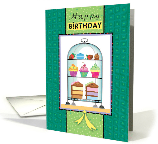 Happy Birthday Cupcakes Treats Heart Sprinkles card (1688088)