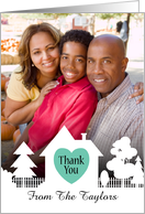 Custom Photo Realtor Thank You Heart House card