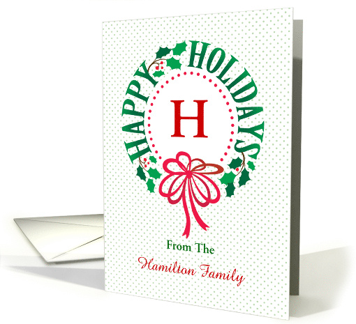 Custom Christmas Monogram H and Name Typography Happy... (1707598)