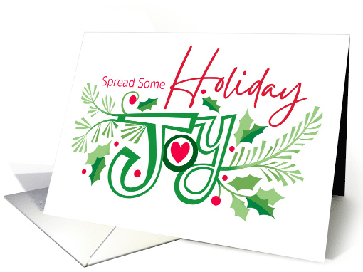Holiday Joy Christmas Typography card (1713120)
