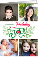 4 Photos Spread Some Holiday Joy Christmas card