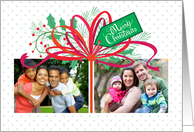 2 custom photos Merry Christmas Present card