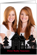 Custom Photo Realtor Christmas Lights Home card