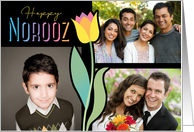 3 Photo Yellow Tulip Happy Norooz card