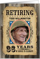 36 Years Custom Name Retirement Invite Wanted Poster card