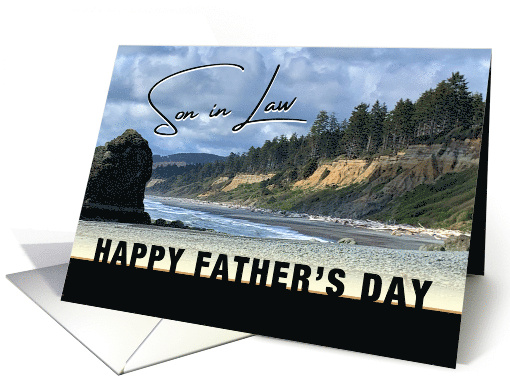 To Son in Law Happy Father's Day Northwest Pacific Coast Photo card