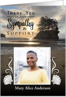 Sympathy Thank You Sunset Beach Custom Photo card