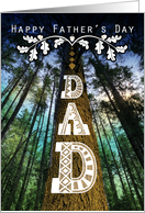 Dad Father’s Day Hand Lettered Woodland Photo card