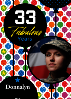 33rd Birthday Colorful Floating Balloons With Stars And Dots
