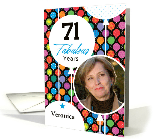 71st Birthday Colorful Floating Balloons With Stars And... (1749214)