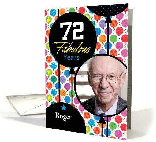 72nd Birthday Colorful Floating Balloons With Stars And... (1749268)