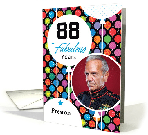 88th Birthday Floating Balloons Photo card (1749854)