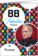 88th Birthday Floating Balloons Photo Card