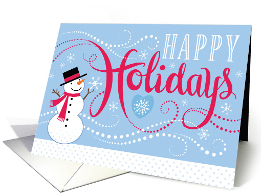 Happy Holidays SnowmanTypography Christmas card (1751880)
