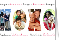 XO Hugs And Kisses 4 Custom Photo Valentine card