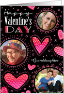 Granddaughter Custom Photos Valentine XO Hearts card