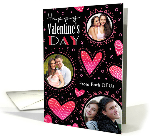 From Both Custom Photos Valentine XO Hearts card (1754826)