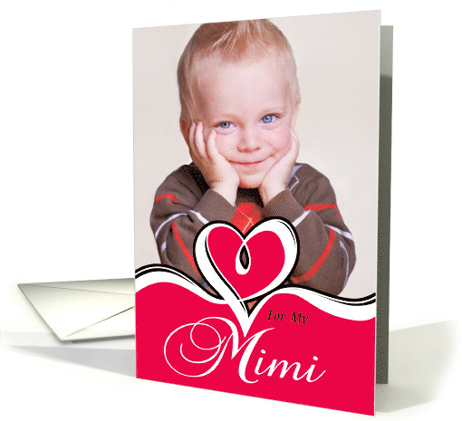 Mimi Custom Photo Calligraphic Heart Valentine card (1755630)