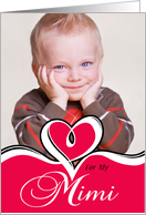 Mimi Custom Photo Calligraphic Heart Valentine card