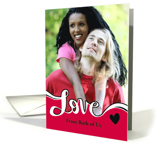 From Both Love Custom Photo Valentine Heart card (1756342)