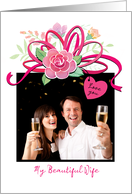 Wife Custom Photo Valentine’s Day Total Package card