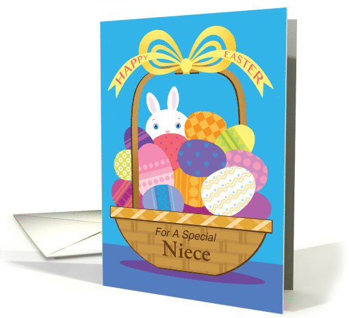 Niece Happy Easter Eggs Bunny In Basket card (1761762)