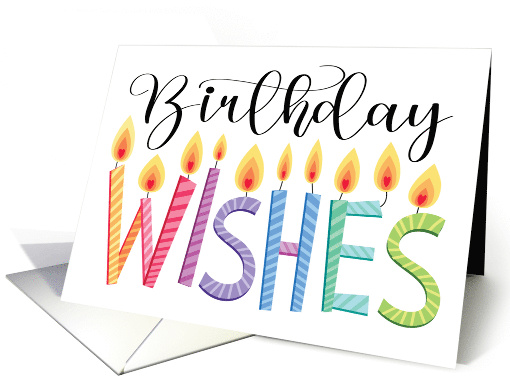 Birthday Wishes Rainbow Candles card (1763384)