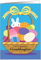 Granddaughter Happy Easter Bunny Basket of Eggs card