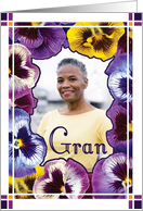 Gran Photo Happy Mother’s Day Pansy Border card