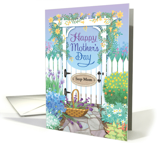 Step Mom Happy Mother's Day Flowering Garden Pagoda card (1768960)