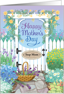 Step Mom Happy Mother’s Day Flowering Garden Pagoda card