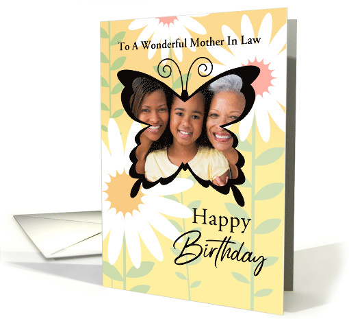 To My Mother In Law Custom Photo Happy Birthday Butterfly... (1775726)