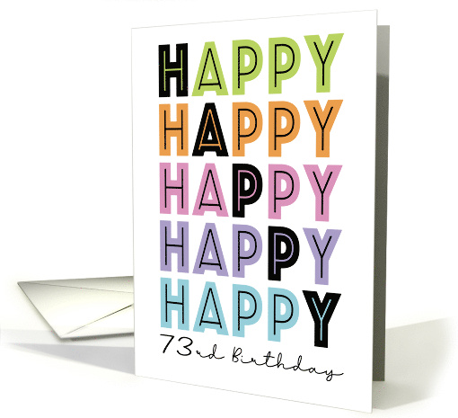 73rd Happy Birthday Typography card (1783258)