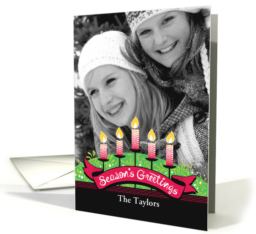 Custom Photo Season Greetings Candles card (1809700)