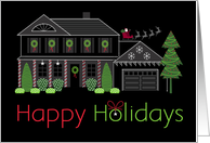 Christmas Home Lights Happy Holidays card