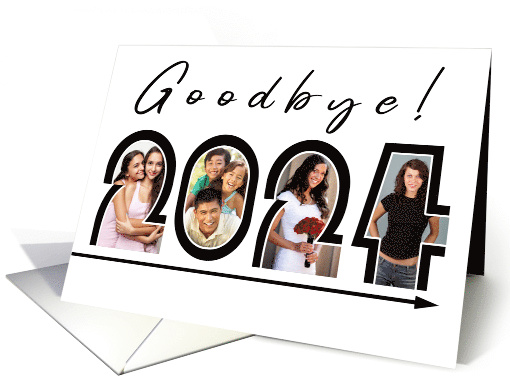 New Years Photo Typography Goodbye 2024 card (1815026)