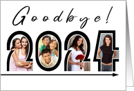 New Years Photo Typography Goodbye 2024 card