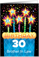 Brother In Law 30th Birthday Card