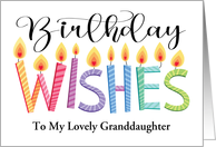Granddaughter Birthday Candles card