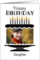 Daughter Photo Birthday Cake card