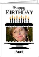 Aunt Photo Birthday Cake card