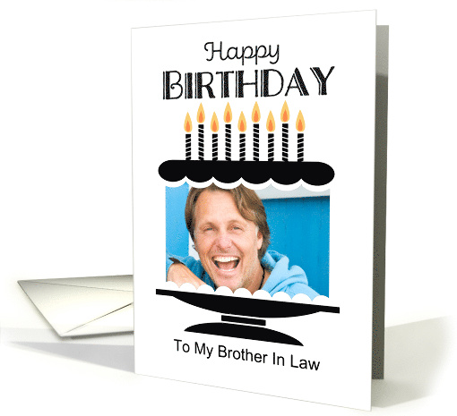 Brother In Law Photo Birthday Cake card (1898550)