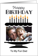 Father Photo Birthday Cake card